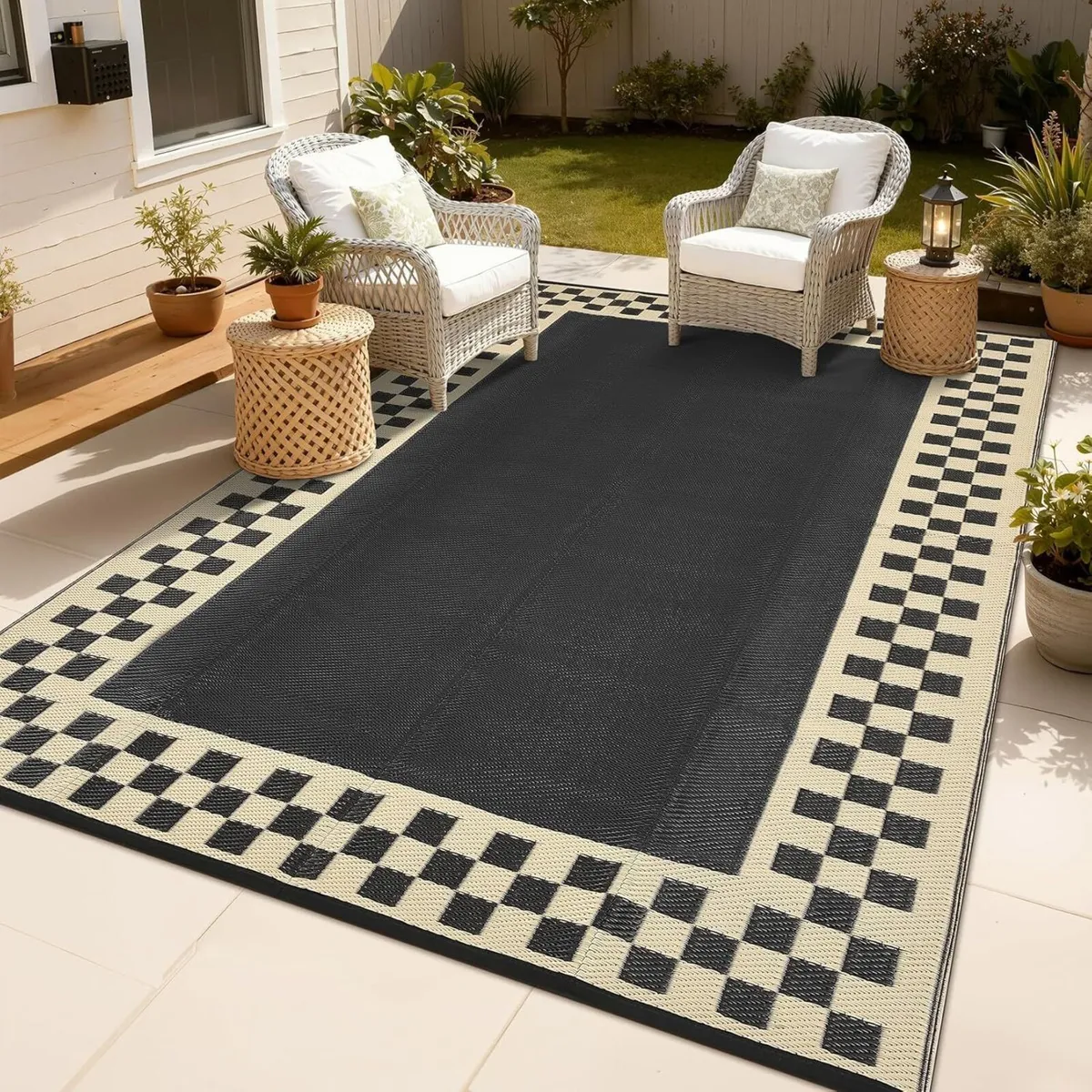 Outdoor Rug 240 x 300 cm Portable Reversible - Image 2