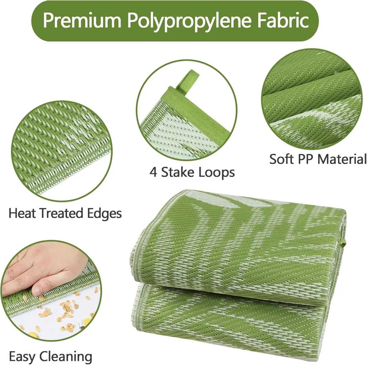 Outdoor Rugs for Garden Waterproof 245x305cm - Image 3