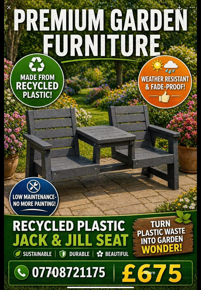 Recycled Plastic Picnic Table - Image 3