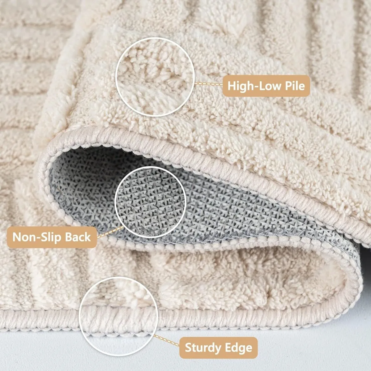 Rugs Living Room 160x230cm Washable Soft Fluffy - Image 3