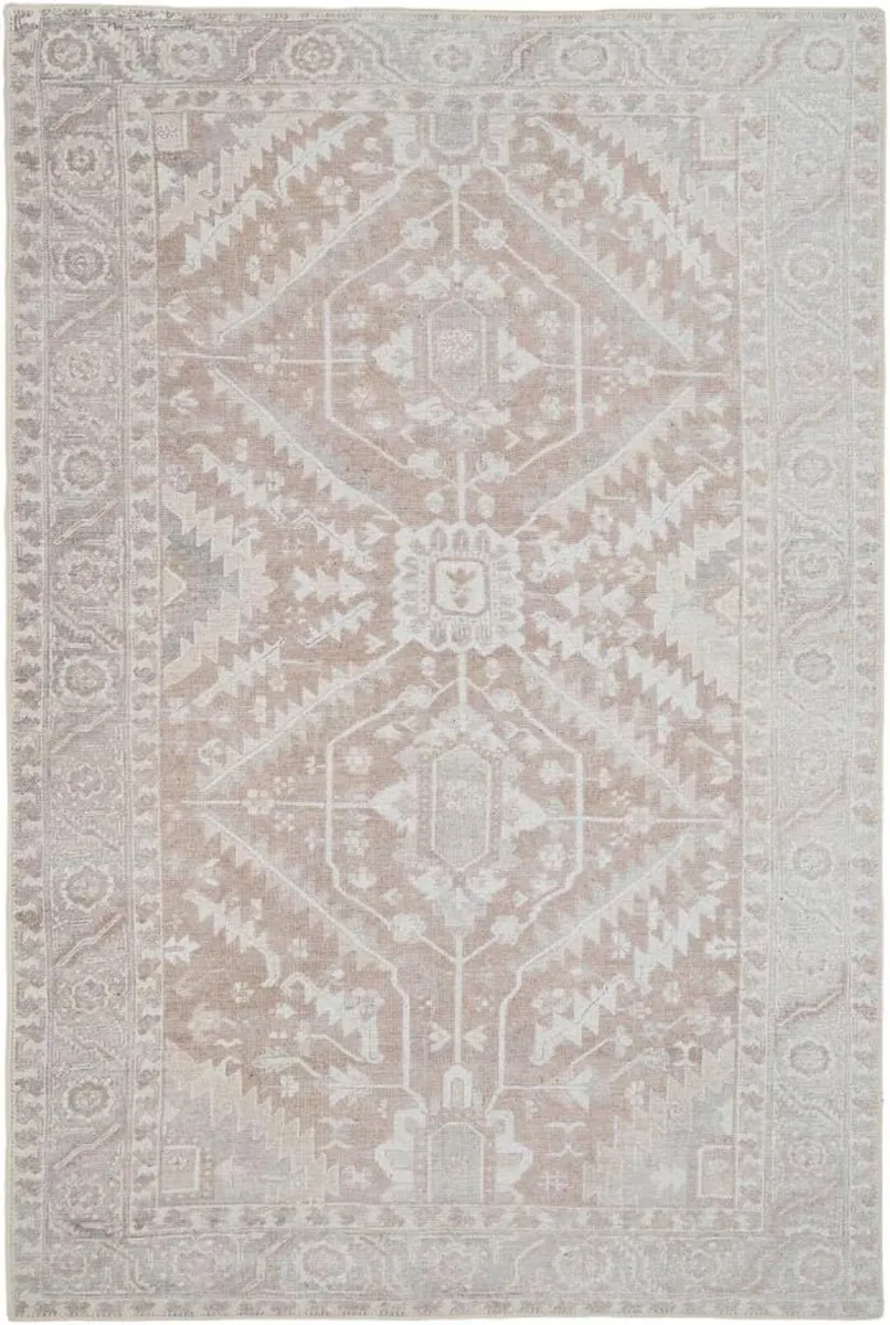 Traditional Neutral Beige Medallion Living Room - Image 1