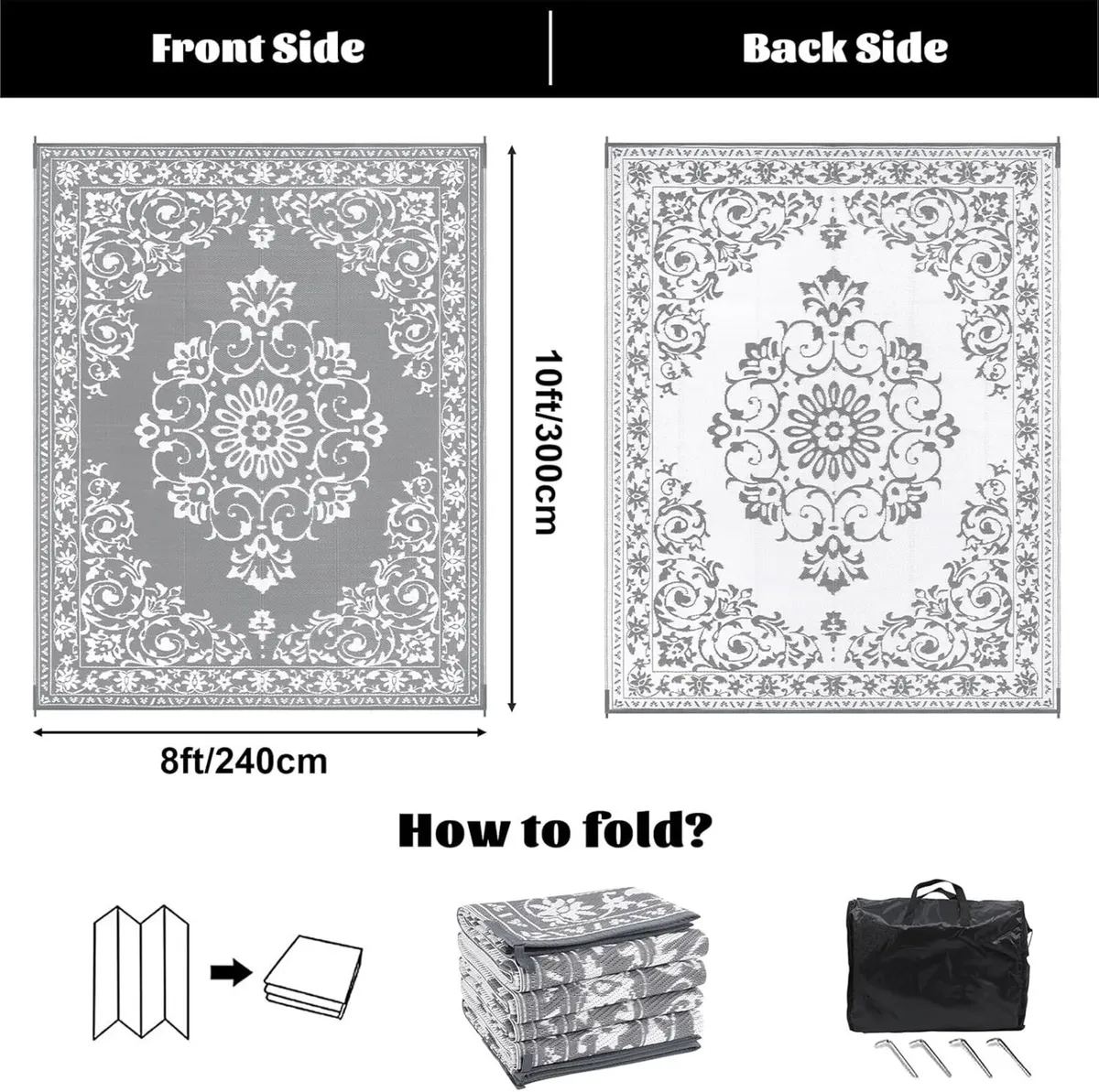 Extra Large Outdoor Area Rugs 240 x 300 cm - Image 2