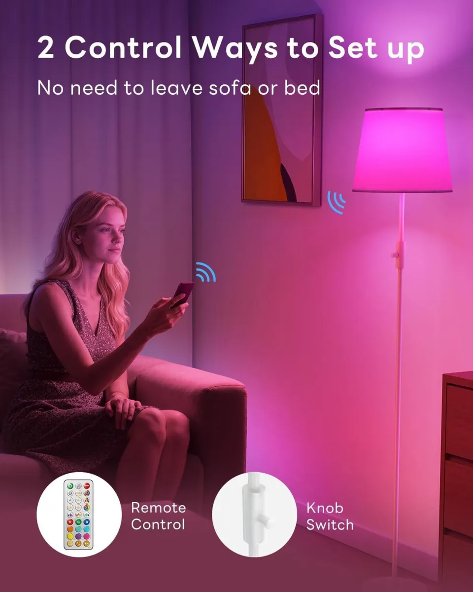 LED Floor Lamp for Living Room Dimmable Standing - Image 4