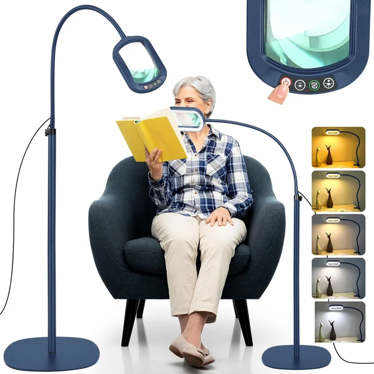 10X Rectangular Magnifying Glass with Light and - Image 1