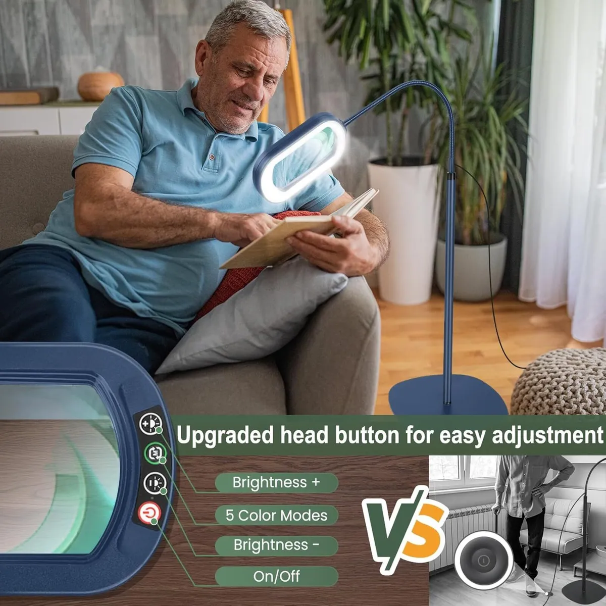 10X Rectangular Magnifying Glass with Light and - Image 3