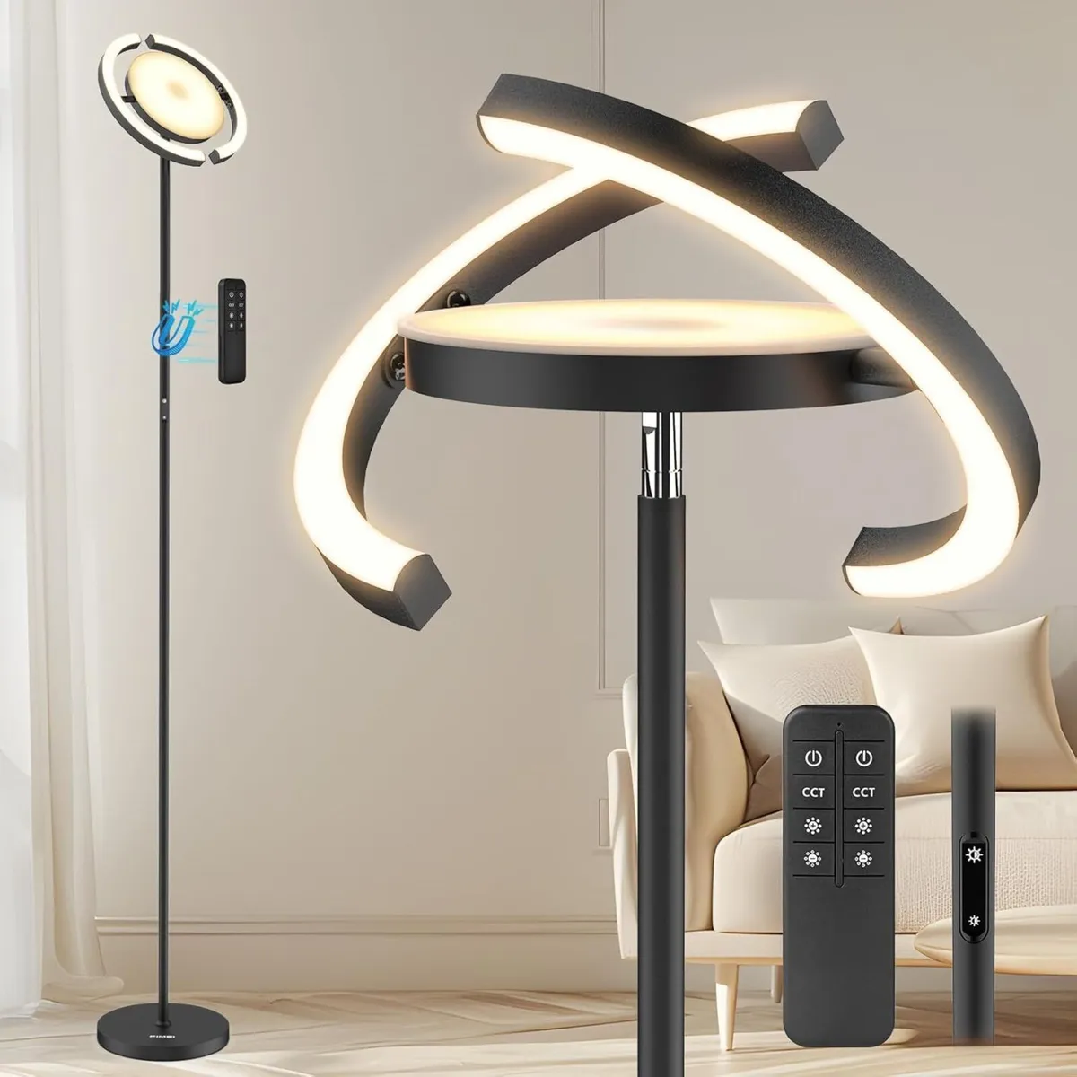 Floor Lamp Stepless Dimming 3000K - 6000K Color - Image 1