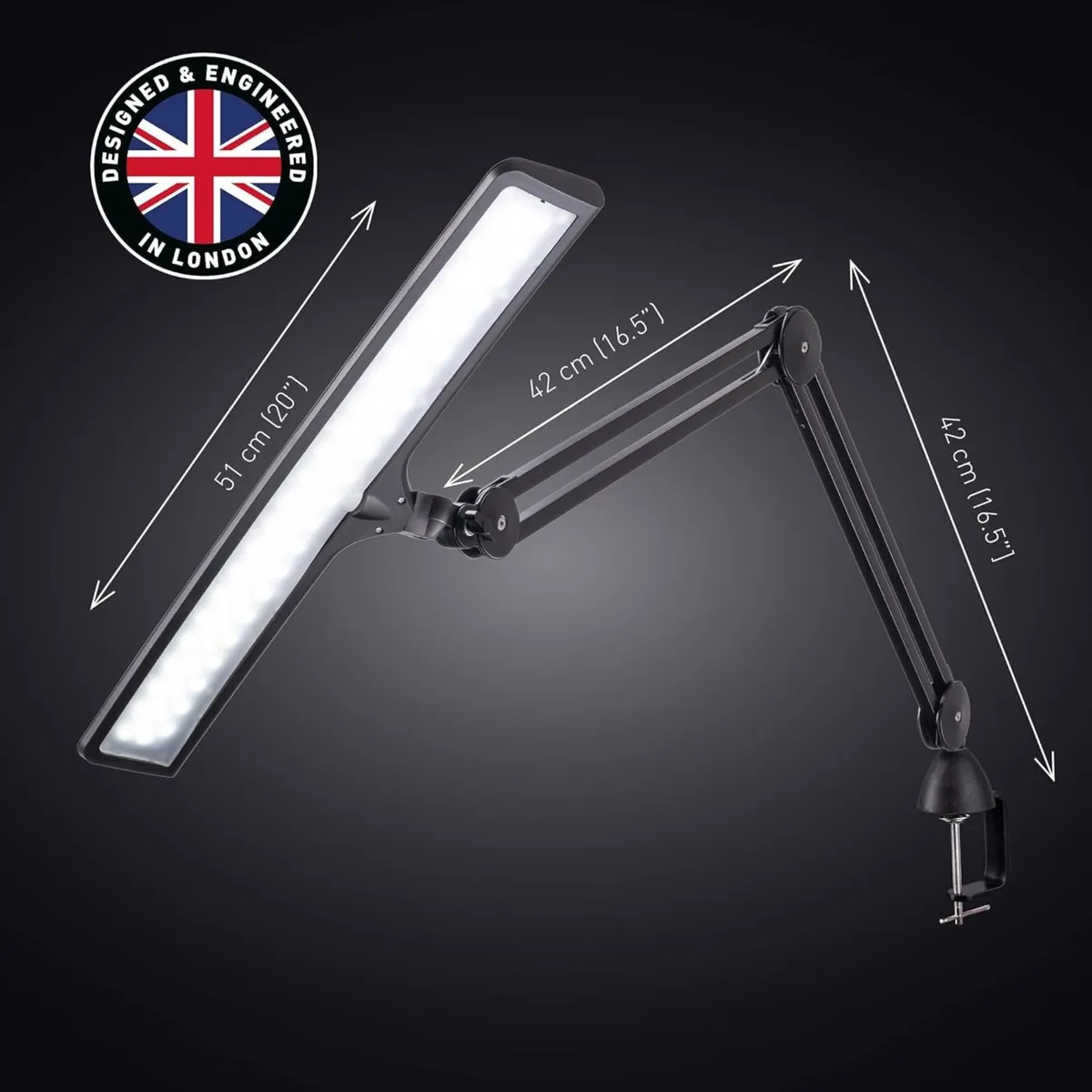 Lumi LED Desk Lamp – Lux 6000K 95+ CRI Adjustable - Image 3