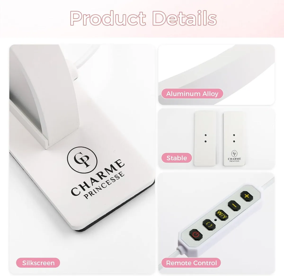 30in Half Moon Lamp 39W Nail Desk Lumen LED Lash - Image 3