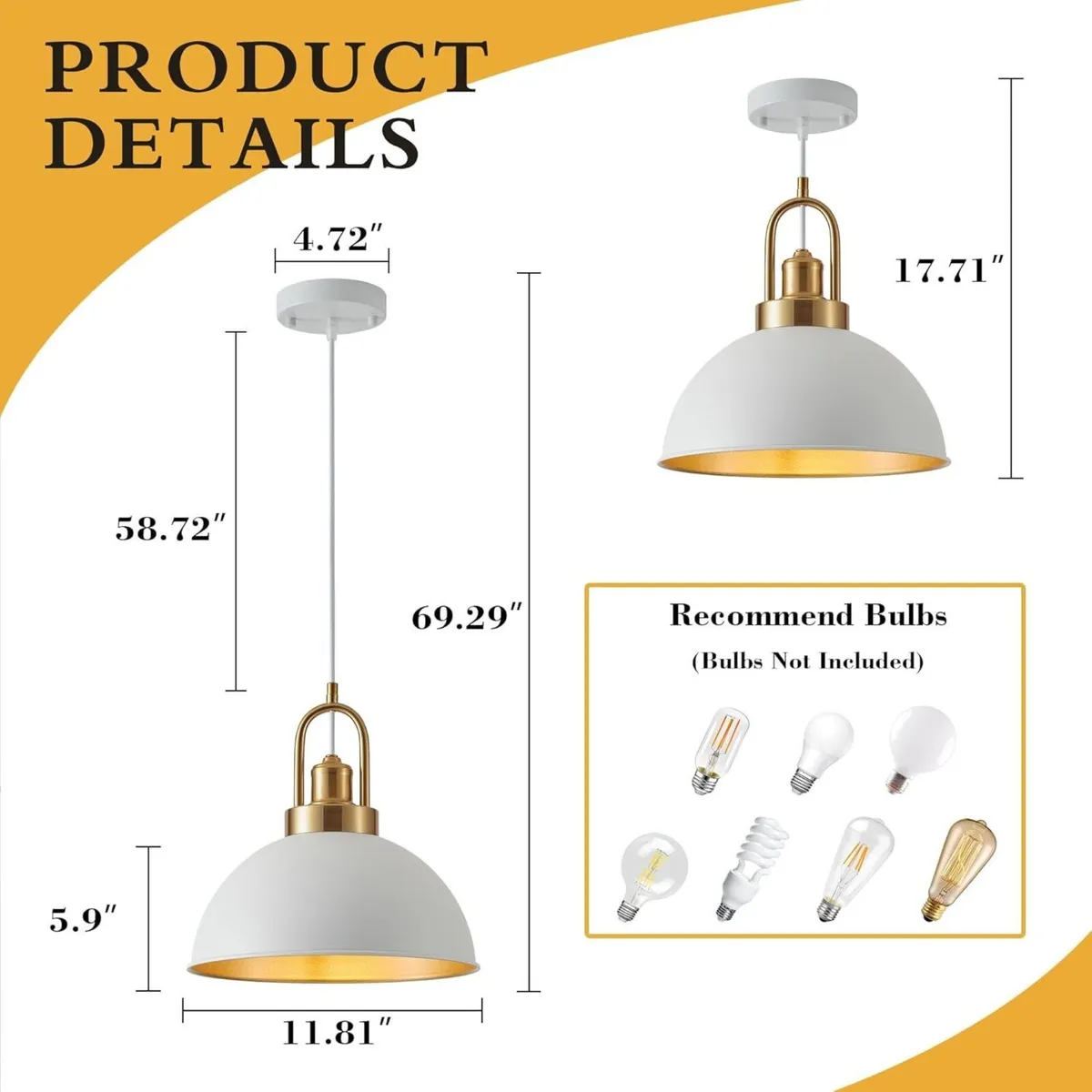 Pendant Ceiling Lights with Gold Finish Kitchen - Image 3