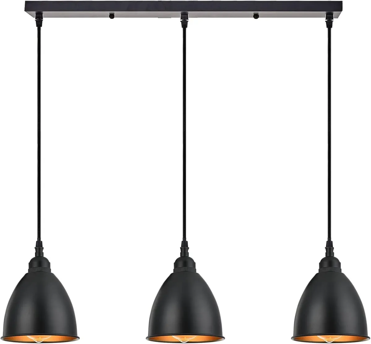 3-Lights Kitchen Island Pendant Light Industrial - Image 1
