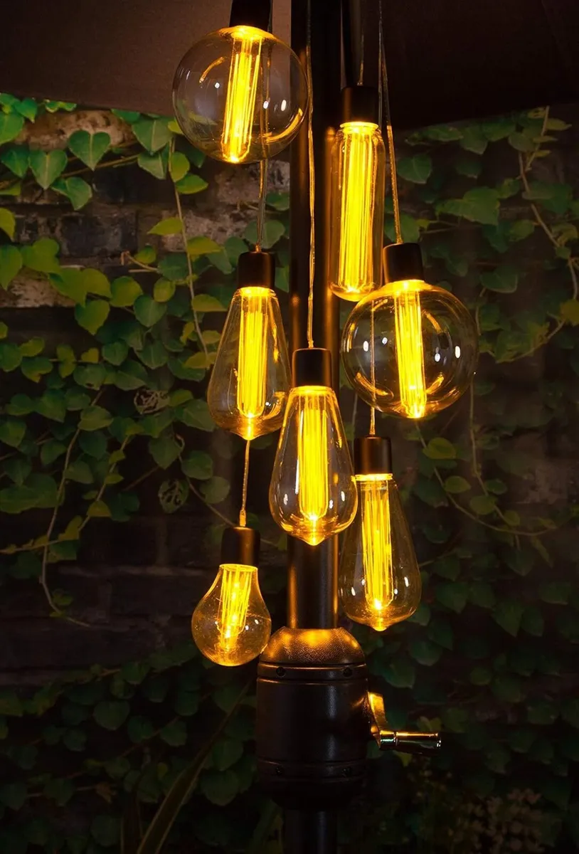 7 Parasol Cluster Lights with Warm White LED's - Image 2