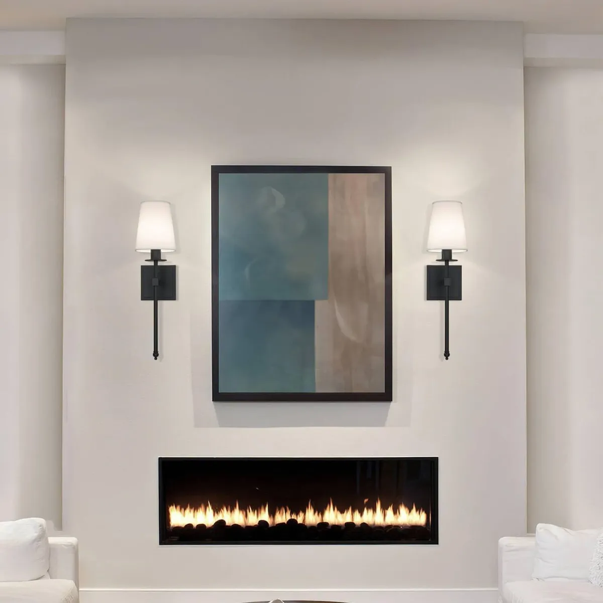XiNBEi Wall Lamps Set of 2 Vintage Black Sconces - Image 4