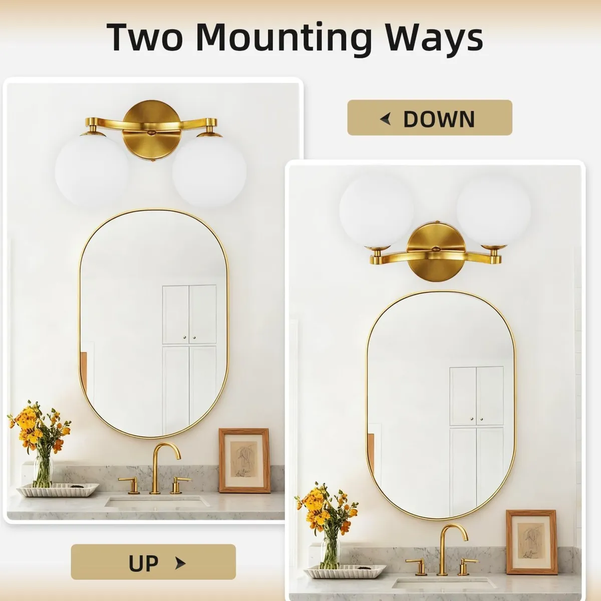 Modern Bathroom Wall Light Vanity with Double G9 - Image 3