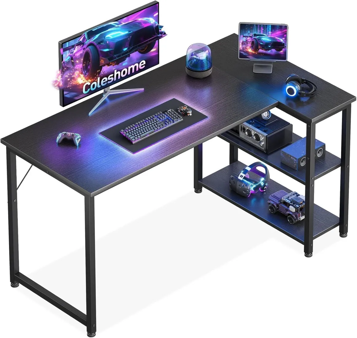 L Shaped Gaming Desk 120x70 cm Computer Corner - Image 1
