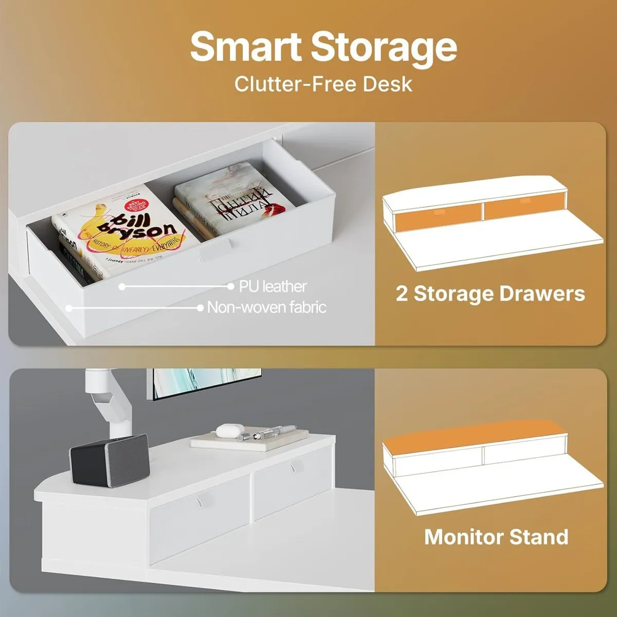 80 x 53 cm Small Electric Standing Desk with - Image 4