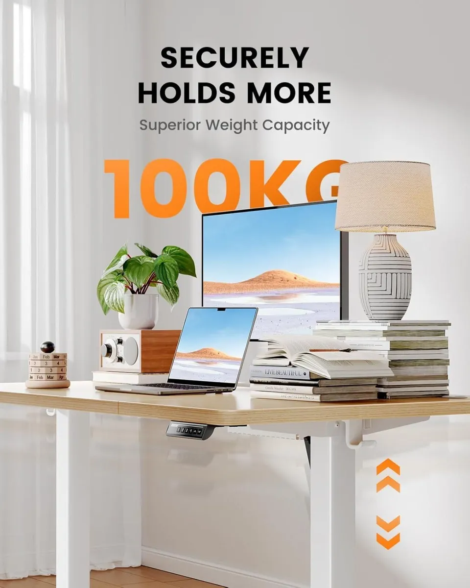 Electric Standing Desk-120 x 80 cm-100kg Load - Image 4