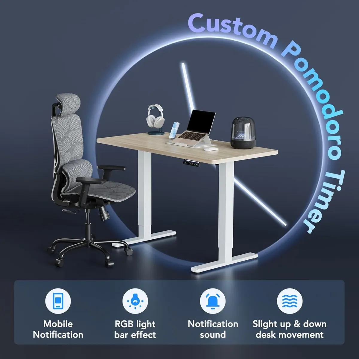 AI-Powered Electric Standing Desk with Smart APP - Image 4