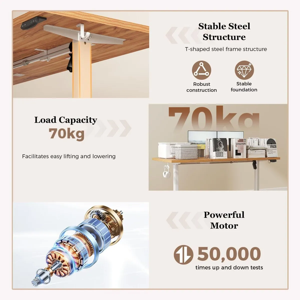 Height-Adjustable Desk Electric Sit-Stand Office - Image 4