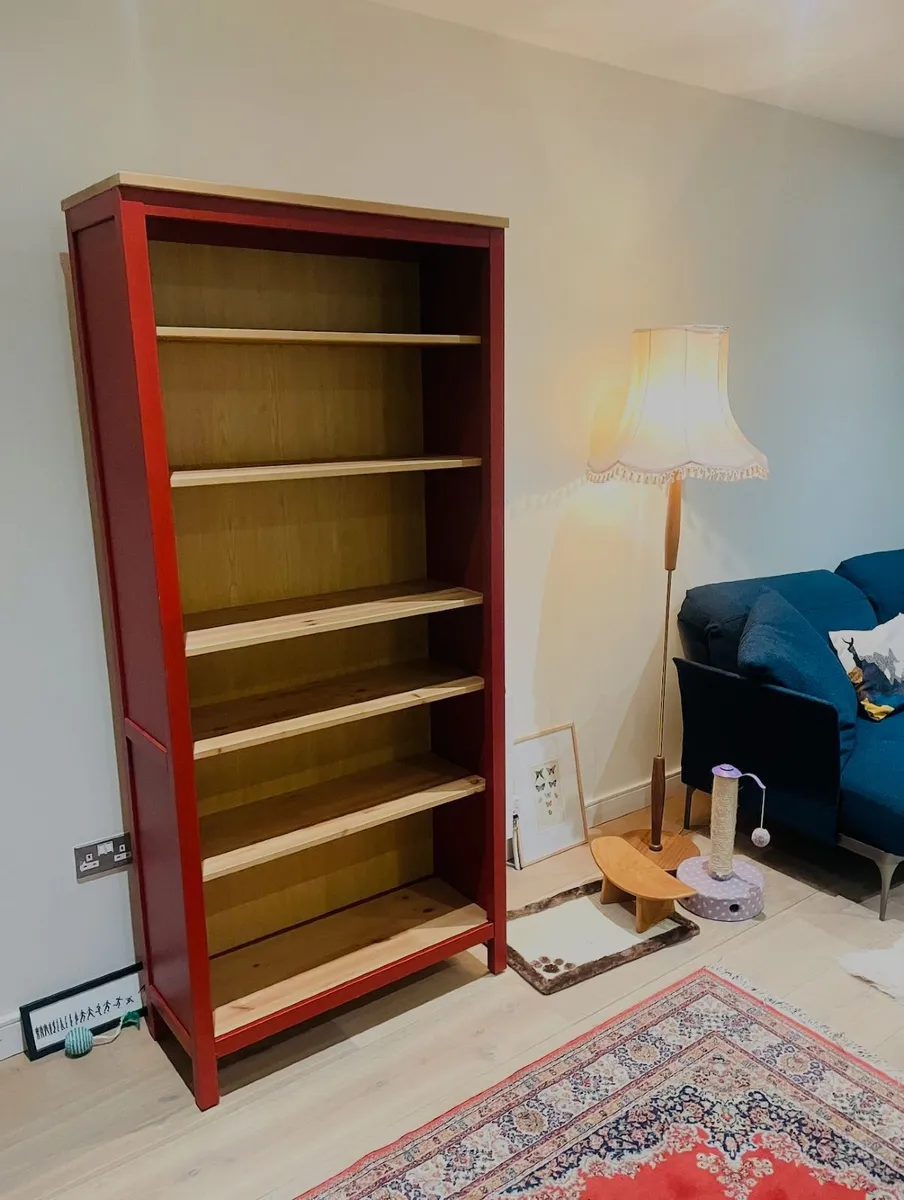 Pine Bookcase and shelves - Image 1