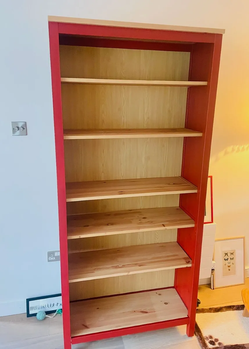 Pine Bookcase and shelves - Image 2