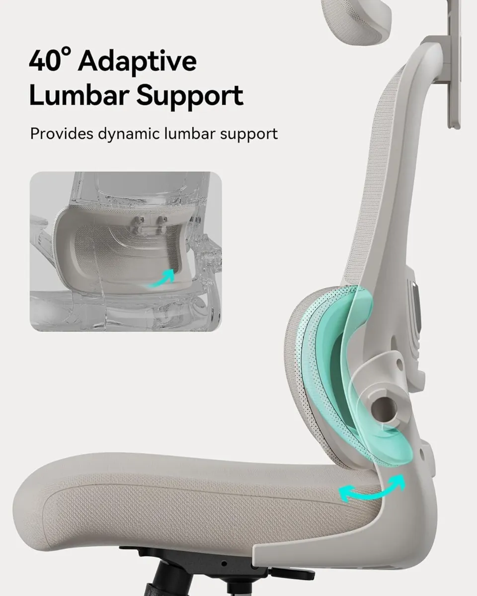 P1 Ergonomic Office Chair with Flip-Up Armrest - Image 4