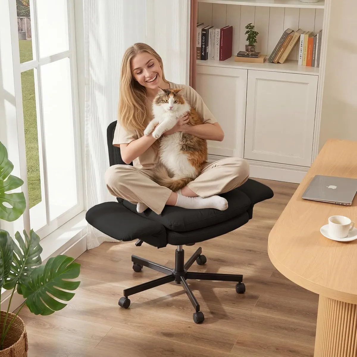 Ergonomic Cross Office Chair Flip-Up Armrests - Image 2