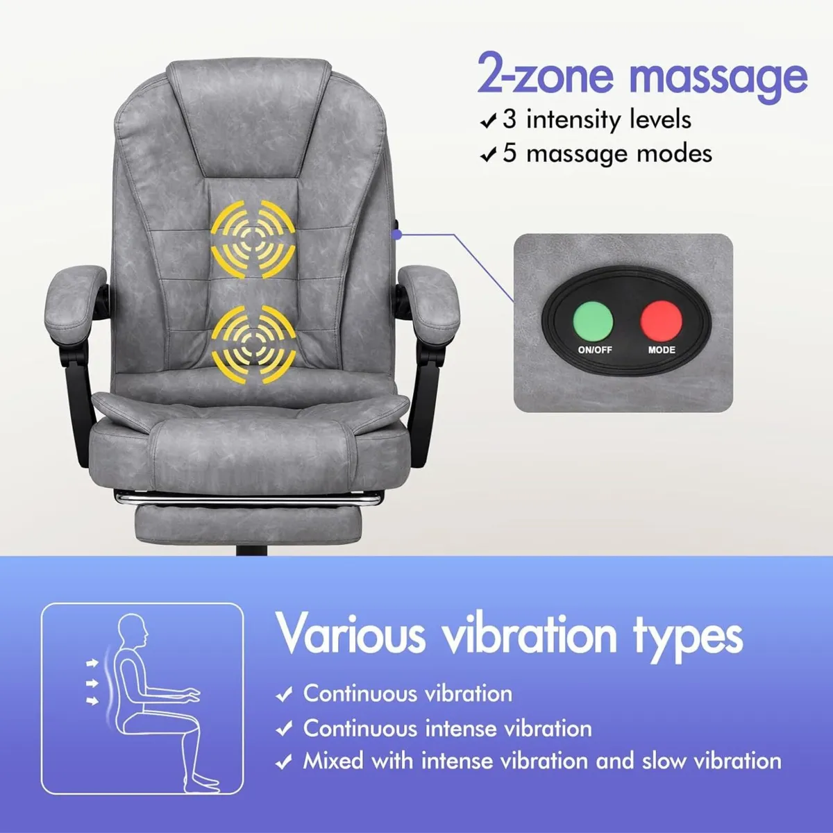 Office Chair Massage with Footrest for Home Desk - Image 4