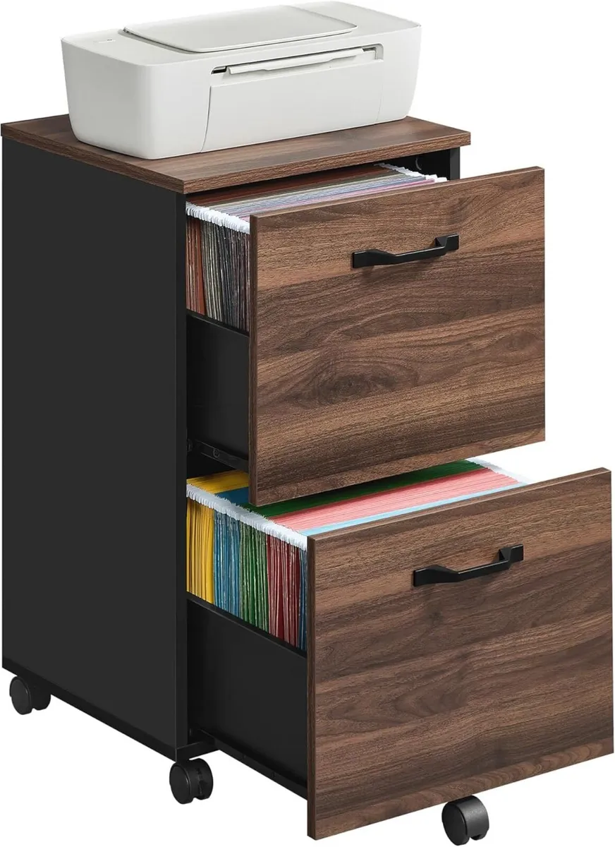 2-Drawer Filing Cabinet Mobile File for Home - Image 1