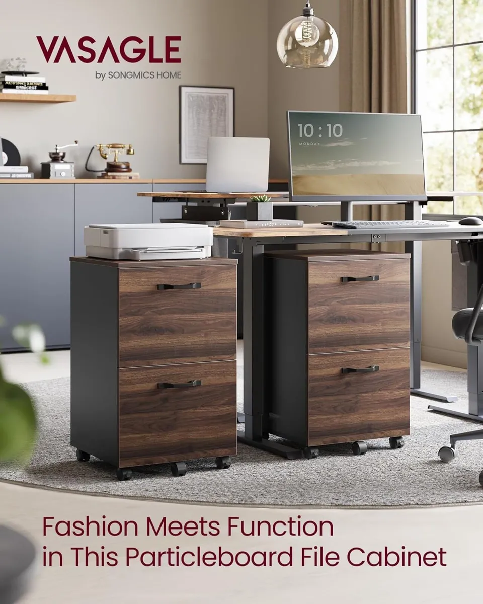 2-Drawer Filing Cabinet Mobile File for Home - Image 3