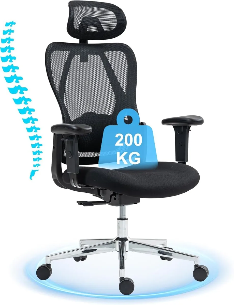 Office Desk Chair Ergonomic 200KG with Breathable - Image 1