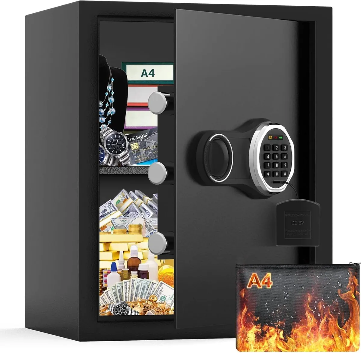 Fireproof Safe Box with Document Bag 43L Personal - Image 1