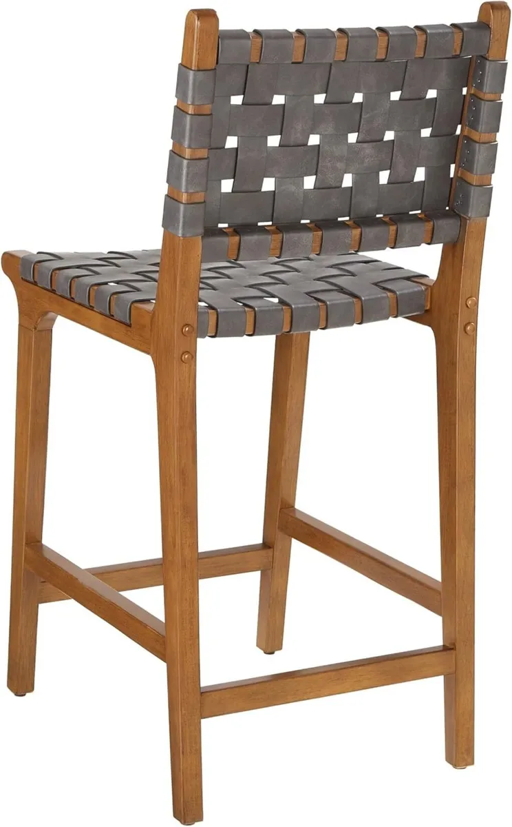 Woven Counter Stool Kitchen Height Barstool - Image 4