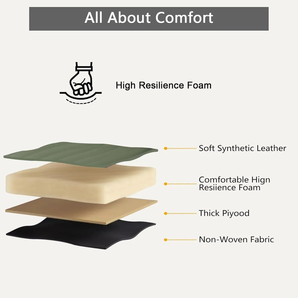 Bar Stools Breakfast Chairs with Back PU Leather - Image 4