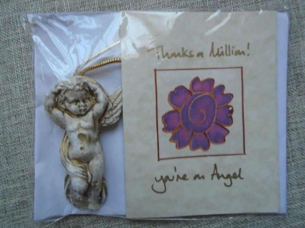 Silk painted angel cards, Angels, Gift - Image 3