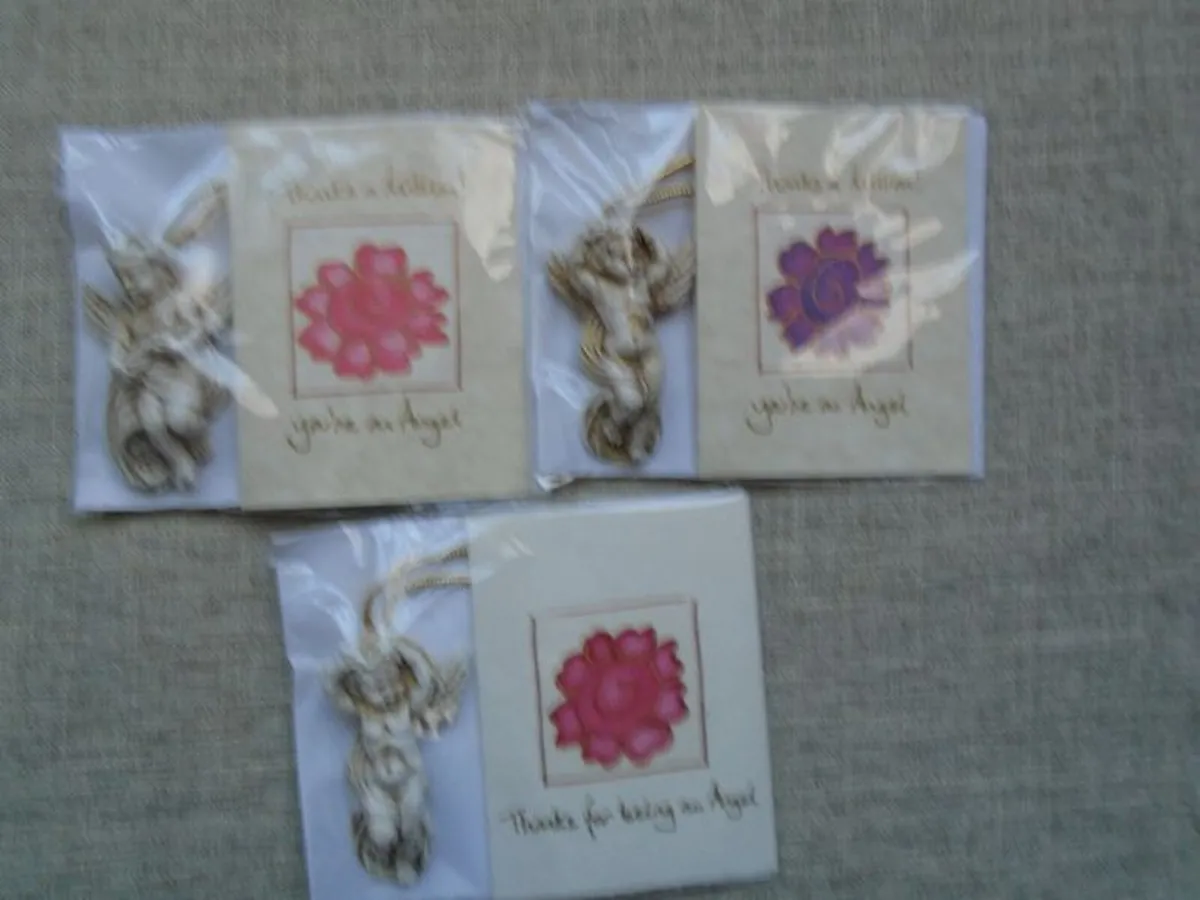 Silk painted angel cards, Angels, Gift - Image 1