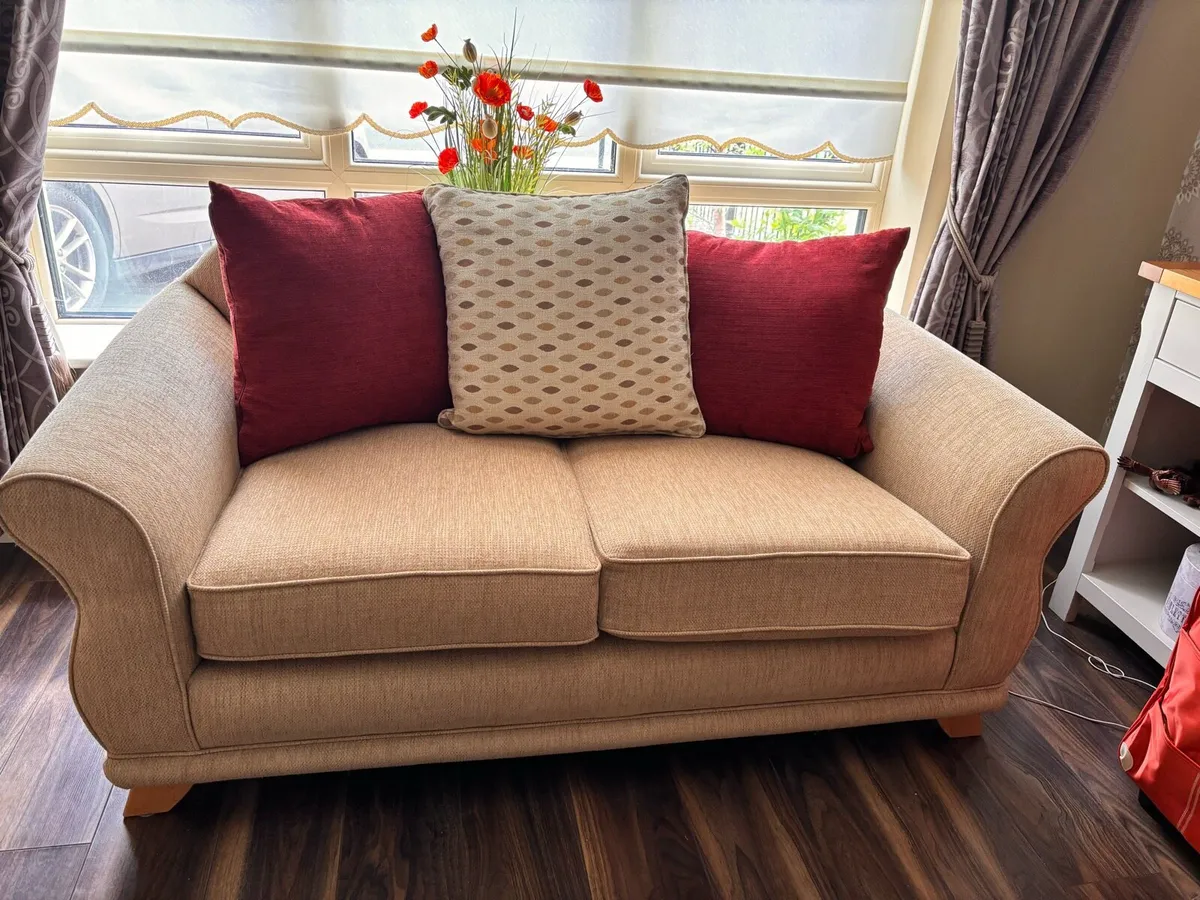 2 seater oatmeal sofa