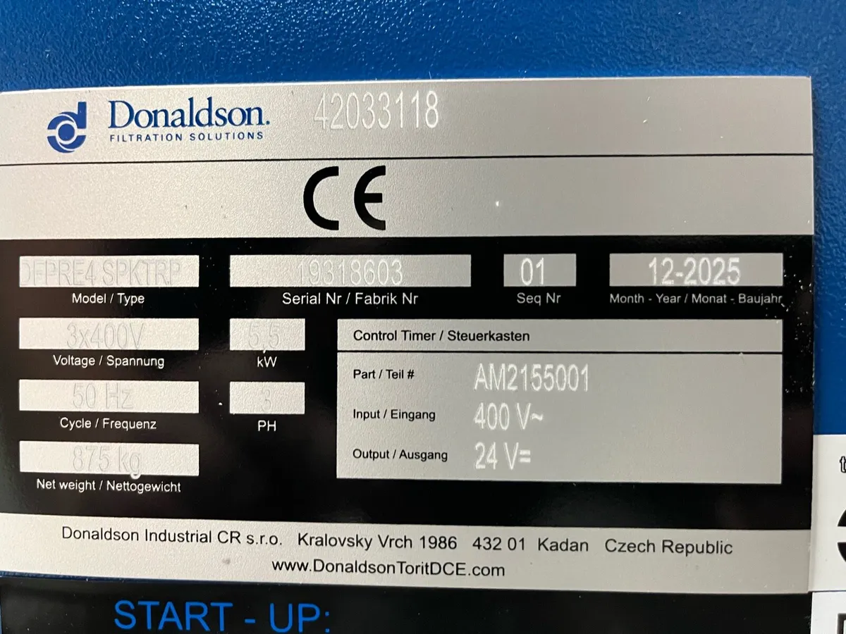 Donaldson DFPRE Dust Collector - Image 3