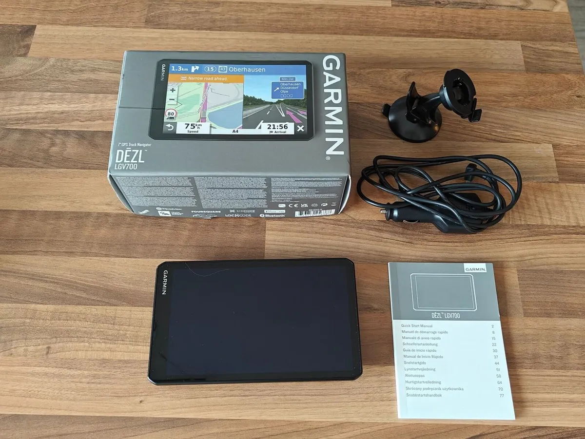 Best Garmin LGV700 HGV sat nav - Eircodes - Europe - Image 1