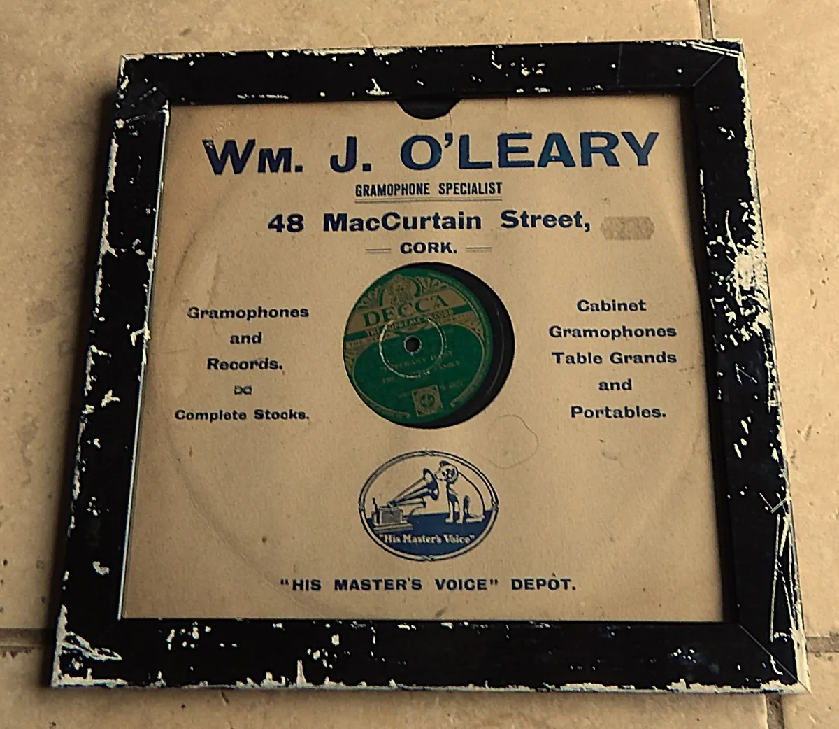 Vintage Framed Gramophone Record - Image 1