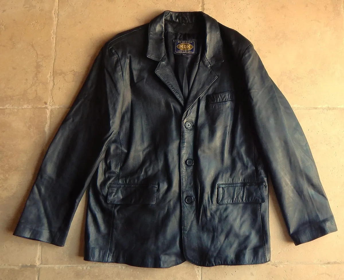 Gents MDK Black Soft Leather Jacket - Image 1