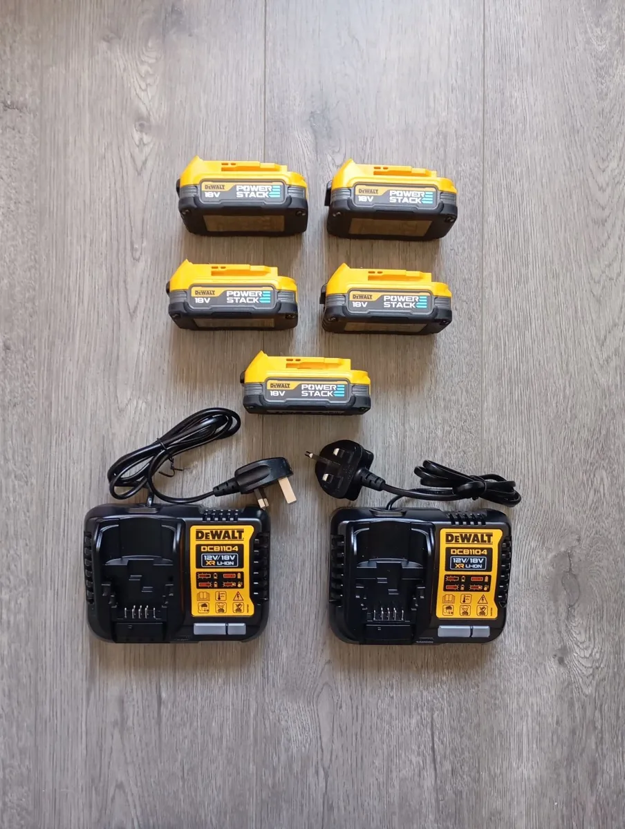 DeWalt Powerstack Batteries and Chargers(New)