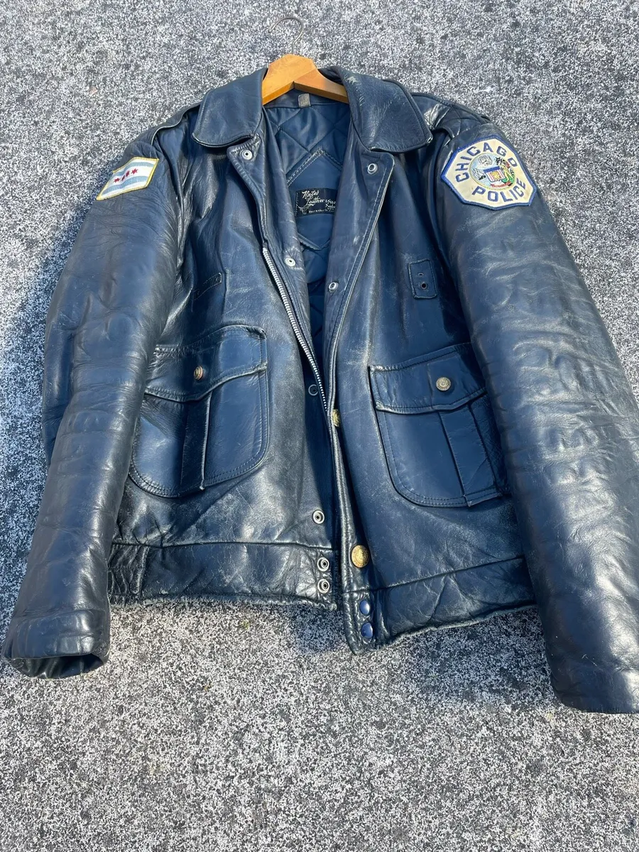 Chicago Police Department leather jacket - Image 1