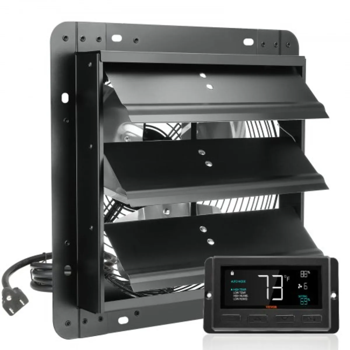 Shutter Exhaust Fan, 305 mm with Temperature Humid - Image 1