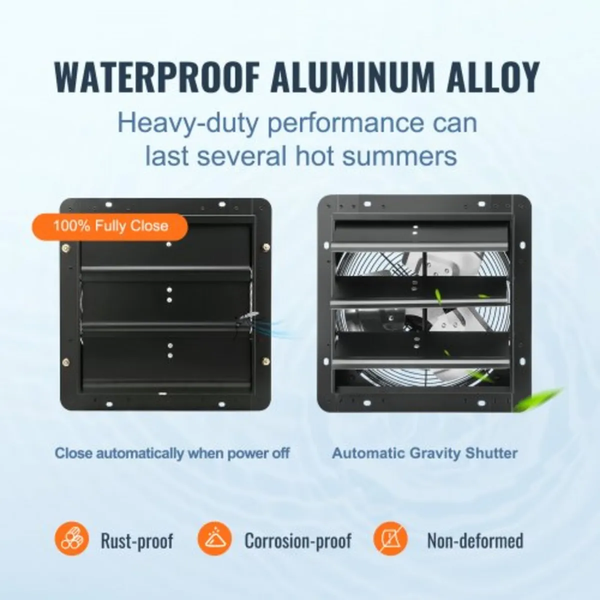 Shutter Exhaust Fan, 305 mm with Temperature Humid - Image 4