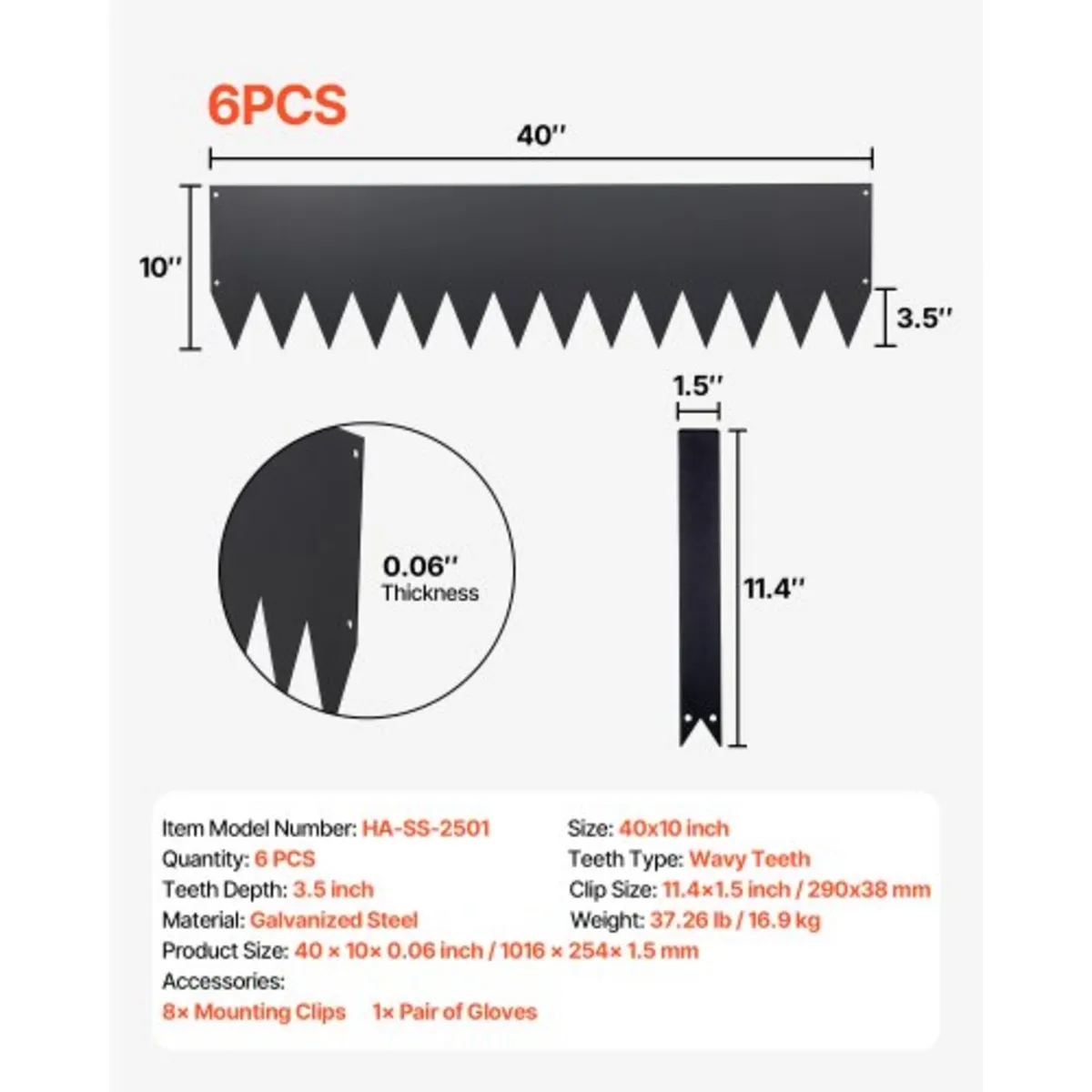 Galvanized Steel Landscape Edging, 6-Pack 1016 x 2 - Image 3