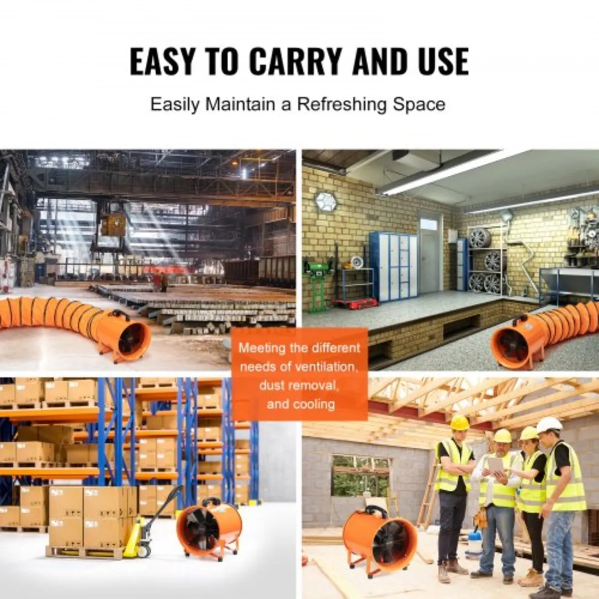 Portable Ventilator, 203.2mm Heavy Duty Cylinder F - Image 2