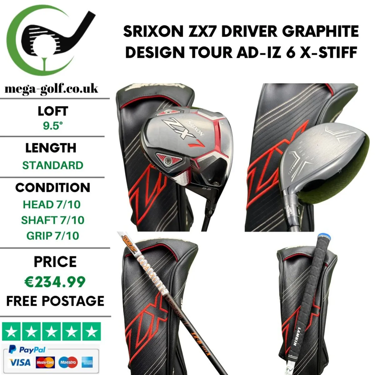 Srixon ZX7 Driver / 9.5° / X-Stiff - Image 1