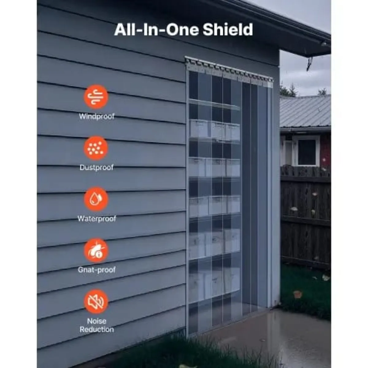 Clear PVC Strip Curtain, 2.1 m Height x 1.5 m Widt - Image 4