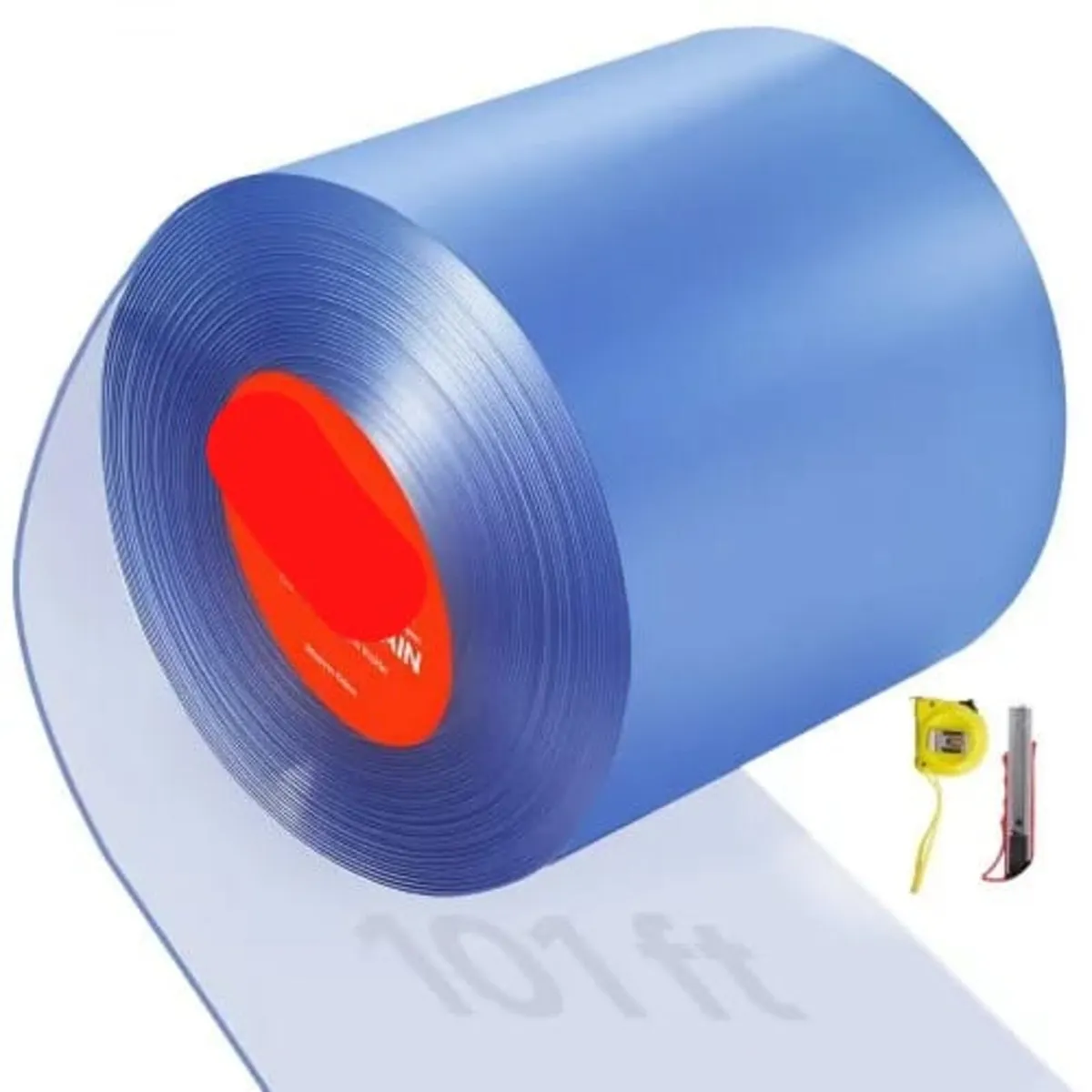 PVC Strip Curtain, 30.8 m Length x 30.5 cm Width, - Image 1