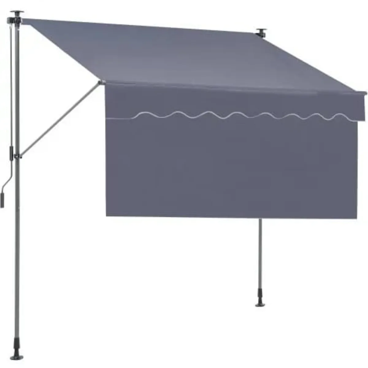 Manual Retractable Awning, 118" Outdoor Retractabl - Image 1